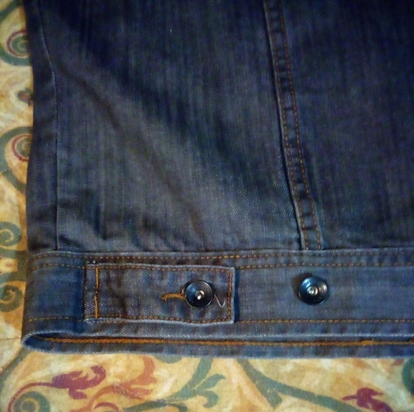 Rocawear Stone Washed Denim Jacket Coat Men's Size 44 Gray - Picture 7 of 16